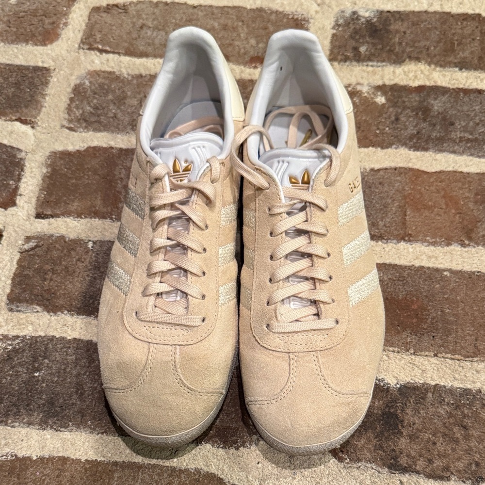 Adidas Originals Gazelle Ecru Suede Sneakers size 7.5 - Picture 4 of 7